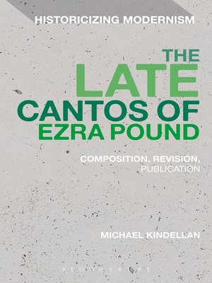 cover image of The Late Cantos of Ezra Pound